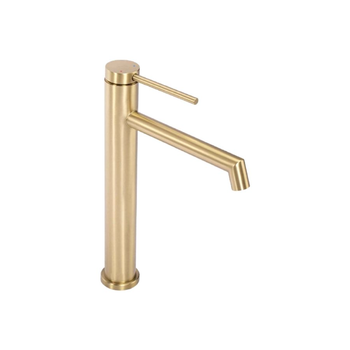 قطرة أكوا صنبور مغسلة بتصميم الأنيق والحديث، مصنوع من الفولاذ المقاوم للصدأ الذهب المصقول  30.5 × 10.4 × 26 سم JS-B310-1BG 1قطعة
