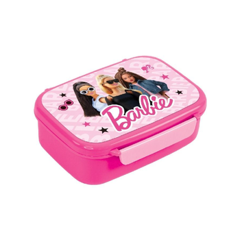 فيرست كيد صندوق طعام مستطيل بتصميم باربي للأطفال باللون الوردي، سعة 765 مل، FKA-02234 1قطعة