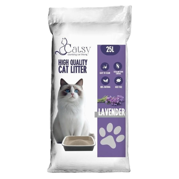 Catsy Lavender Clumping Cat Litter 25L