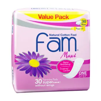 Fam Maxi Sanitary Pad Without Wings 30 Pieces