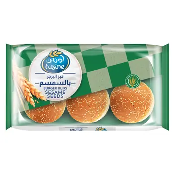 Lusine Sesame Seed Burger Bun 6 Pieces