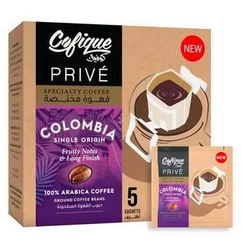 Cofique Prive Pour Over Specialty Colombia Coffee 5x12g