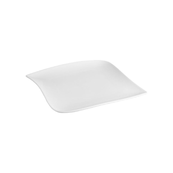 ساكو طبق حلوى مُموج مربع الشكل باللون الأبيض ومقاس 21 سم 122692 1قطعة