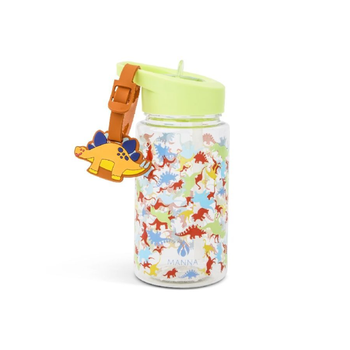 المن بودي زجاجة ماء بتصميم ديناصور مع حزام متعددة الألوان 15 أونصة AC55352 1قطعة