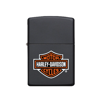 Zippo Harley Davidson Logo Rectangular Windproof Classic Lighter Matte Black 5.72 x 1.27 x 3.81 cm 1517210063 *(96249) 0.077Kg