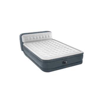 Intex Queen Dura-Beam Ultra Plush Headboard Airbed with Built-in Pump Grey and White 86 x 152 x 236 cm 64448 *(66903) 13.04Kg