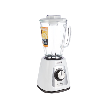 Moulinex 700W Blendforce Glass Blender with Powelix Technology White and Clear 1.75 L LM435127 *(90030) 4.4Kg