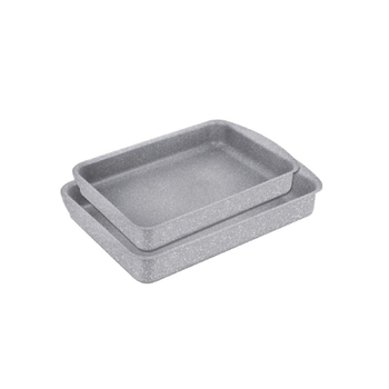 PARFAIT 2-Piece Natural Force Non-Stick Marble Roasting Pan Grey 47 x 7.5 x 31.5 cm RTAM02B *(83734) 1Piece
