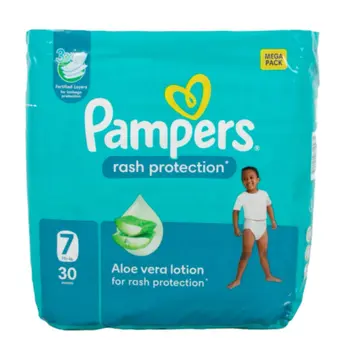 بامبرز حفاضات للحماية من التسلخات مقاس 7 ( +15كيلو) العبوة الضخمة 30قطعة