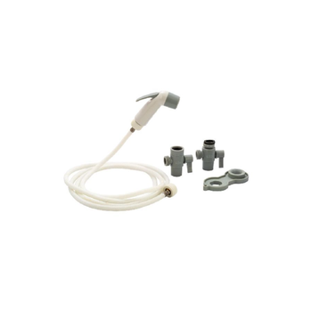 سانليف طقم شطاف سفري محمول سانليف بتصميم أنيق وعصري مع محولين وخرطوم لون أبيض 220 متر 1قطعة