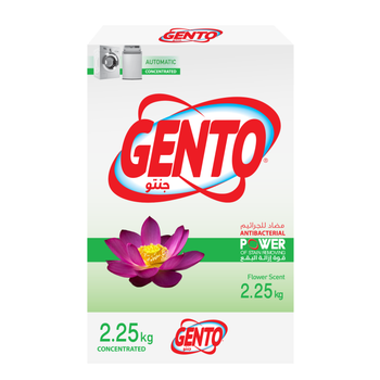جينتو مسحوق غسيل الملابس برائحة الورد قليل الرغوة 2.25كيلو