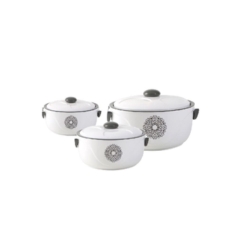 بارفيه مجموعة 3 قطع عالية الجودة بتصميم أنيق باللونين الأبيض والرمادي 7 × 4 × 2 سم BL1208B-3PCS 1قطعة