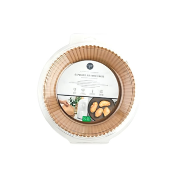 المطبخ الأساسي 100 قطعة من أغطية الطعام ذات الاستعمال الواحد بشكل مستدير للقلاية الهوائية بحجم 6.3 أنش وباللون البني 43386 1قطعة