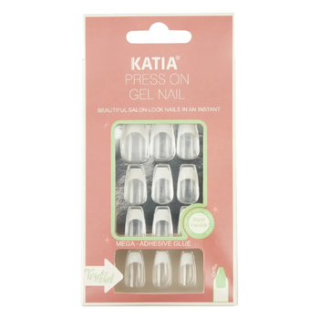 KATIA Press-On Gel Nail Coffin Shape 10 Pieces