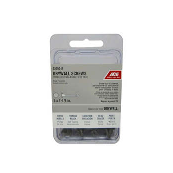 Ace Black Drywall Screws No.6 75 Pieces