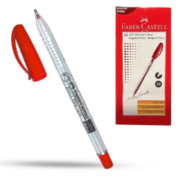 فابر كاستل أقلام حبر جاف - 1423 - 1.0مم - احمر - 10قطع