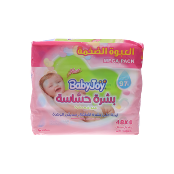 بيبي جوي مناديل مبللة للبشرة الحساسة عبوة عائلية 192قطعة