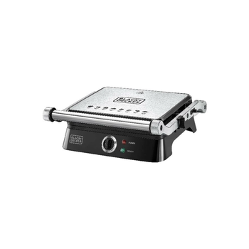 BLACK & DECKER 1400W Contact Grill Black/Silver