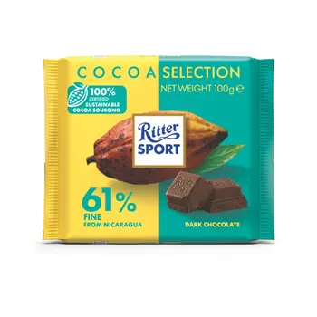 ريتر سبورت شوكولاتة داكنة 61% كاكاو 100جرام