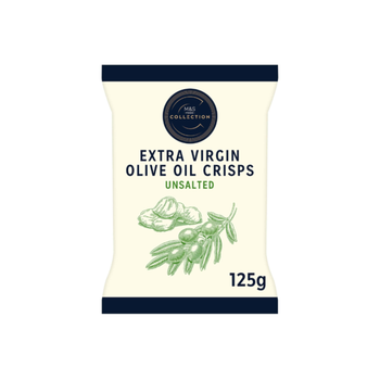 M&S Food Collection Extra Virgin Olive Oil Crisps Unsalted 125g