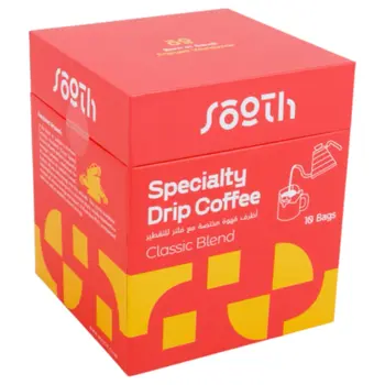سوث أظرف قهوة مختصة مع فلتر للتقطير كلاسيك بليند 250جرام