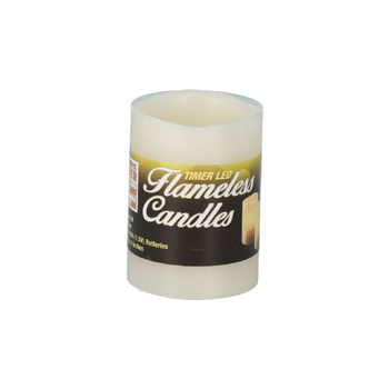 Blazing Ledz White Scented Flameless Candle 4 Inches