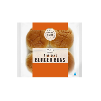 M&S Food Brioche Burger Buns 4-Pack
