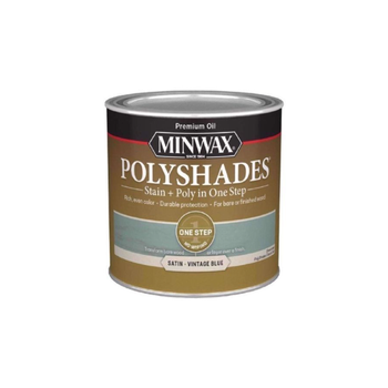 مينواكس صبغة خشب مينواكس بوليشادز بخطوة واحدة مع لمسة نهائية من البولي يوريثان بلون أزرق عتيق ساتان 0.5 نقطة 1قطعة