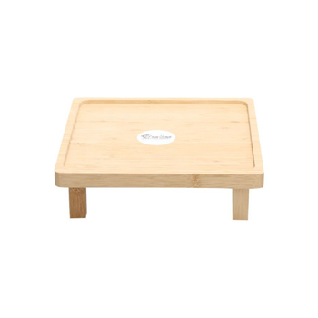 بين سيرفي صينية سوشي مربعة عالية الجودة من الخيزران باللون البني 7× 25× 25سم G19-X060L 1قطعة