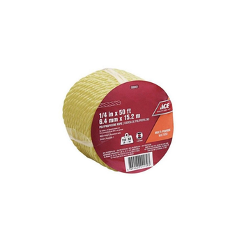 Saco Twisted Braid Yellow Polypropylene Rope 15.2m