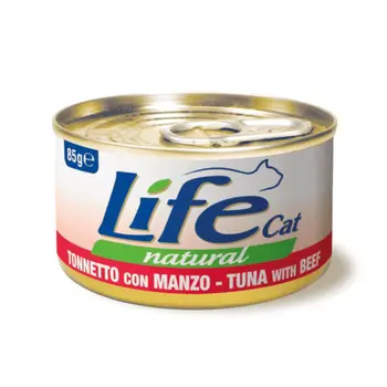 Life Cat Natural Tuna with Beef Canned Food 24x85g