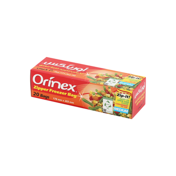 Orinex Zipper Freezer Bags Medium 20 Pack
