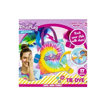 هاشتاق HTMF2103 هاش تاغ ماي فاشون كولور ور وورلد مجموعة ألوان تاي داي غير سامة وآمنة 17 قطعة ألوان متعددة 5.4× 24.1× 27.2سم 1قطعة