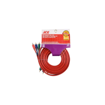 إيس  3263506 كابل فديو أر جي بي عالي الجودة منظم لونياً أحمر 12 قدم 1قطعة