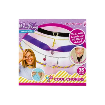 هاشتاق HTMF2102 ماي فاشون ستايل يور واي ميكس اند ماتش قلادات تشوكر 35 قطعة ألوان متعددة 5.3 x 24.2 x 27.2سم 1قطعة