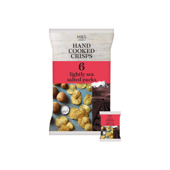 M&S Lightly Sea Salted Hand Cooked Crisps 6Pack