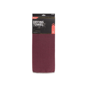 Saco Waffle Weave Microfiber Drying Towel Burgundy 28x36 inch