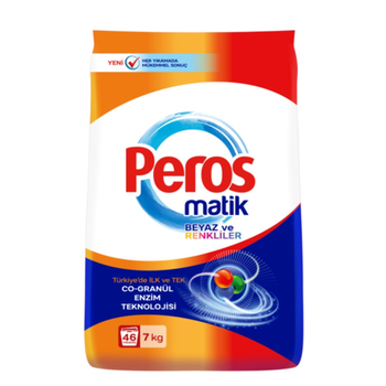 بيروس مسحوق غسيل أوتوماتيك للملابس البيضاء والملونة 7كيلو