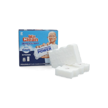 مستر كلين طقم تنظيف الأطباق والمطبخ مستر كلين قطعتين ممحاة سحرية أبيض 11.7×5.9×1.8سم 1قطعة