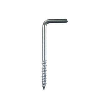 Ace Zinc-Plated Square Bend Screw Hook Silver 6Cm 5Pieces
