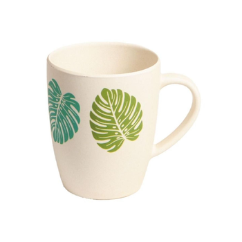 Bamboo Fibre Leaf Print Mug 450ml