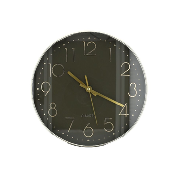 ساكو لور ساعة حائط دائرية ثلاثية الأبعاد بحركة كوارتز من باللونين الأسود والذهبي بأبعاد تقريبية 4.5 × 30 × 30 سم 1قطعة