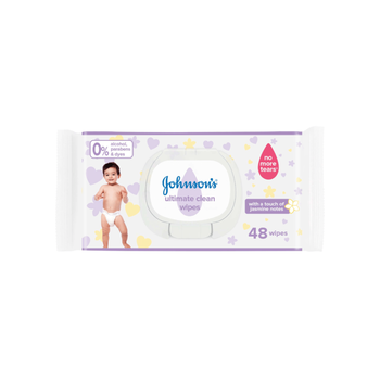 Johnson's Ultimate Clean Jasmine Wipes 48 Pieces