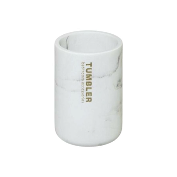 ساكو حامل فرشاة الأسنان بتصميم ذو مظهر الرخام باللون الأبيض، بقياس 11 × 7.50 سم، 160937 1قطعة