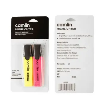 Camlin Highlighter Chisel Tip 2 Pieces