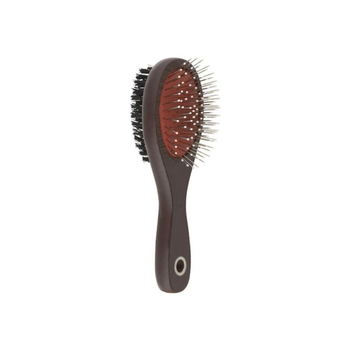 Aloe Care Pin And Bristle Grooming Brush For Pets Brown And Black Small 1Piece