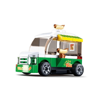 سلوبان لعبة سيارة هوت دوج سحب للخلف سلوبان 54 قطعة متعددة الألوان 14×4.5×9.4سم 1قطعة