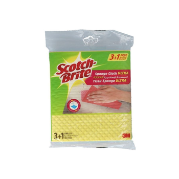 سكوتش برايت سكوتش برايت إسفنجة تنظيف فائقة متعددة الأغراض 4 قطع متعدد الألوان 3.4×22.8×19.2سم 1قطعة