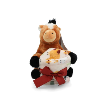 جينجرز لعبة محشوة ناعمة ولطيفة مع بطانية صوف متعددة الألوان 20× 10× 5سم PLUSH TOY 1قطعة