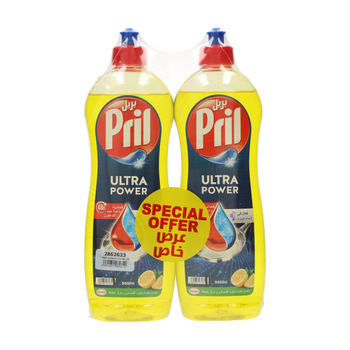 Pril Ultra Power Dishwashing Liquid 2x950Ml